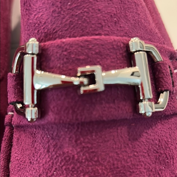 Suede Loafers with Silver Buckle - Picture 5 of 14